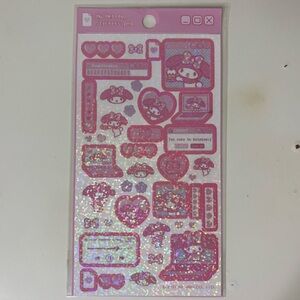 Sanrio My Melody Pink Glitter Stickers